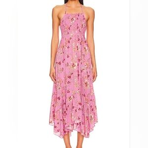 Free People Pink Floral High Low Dress
